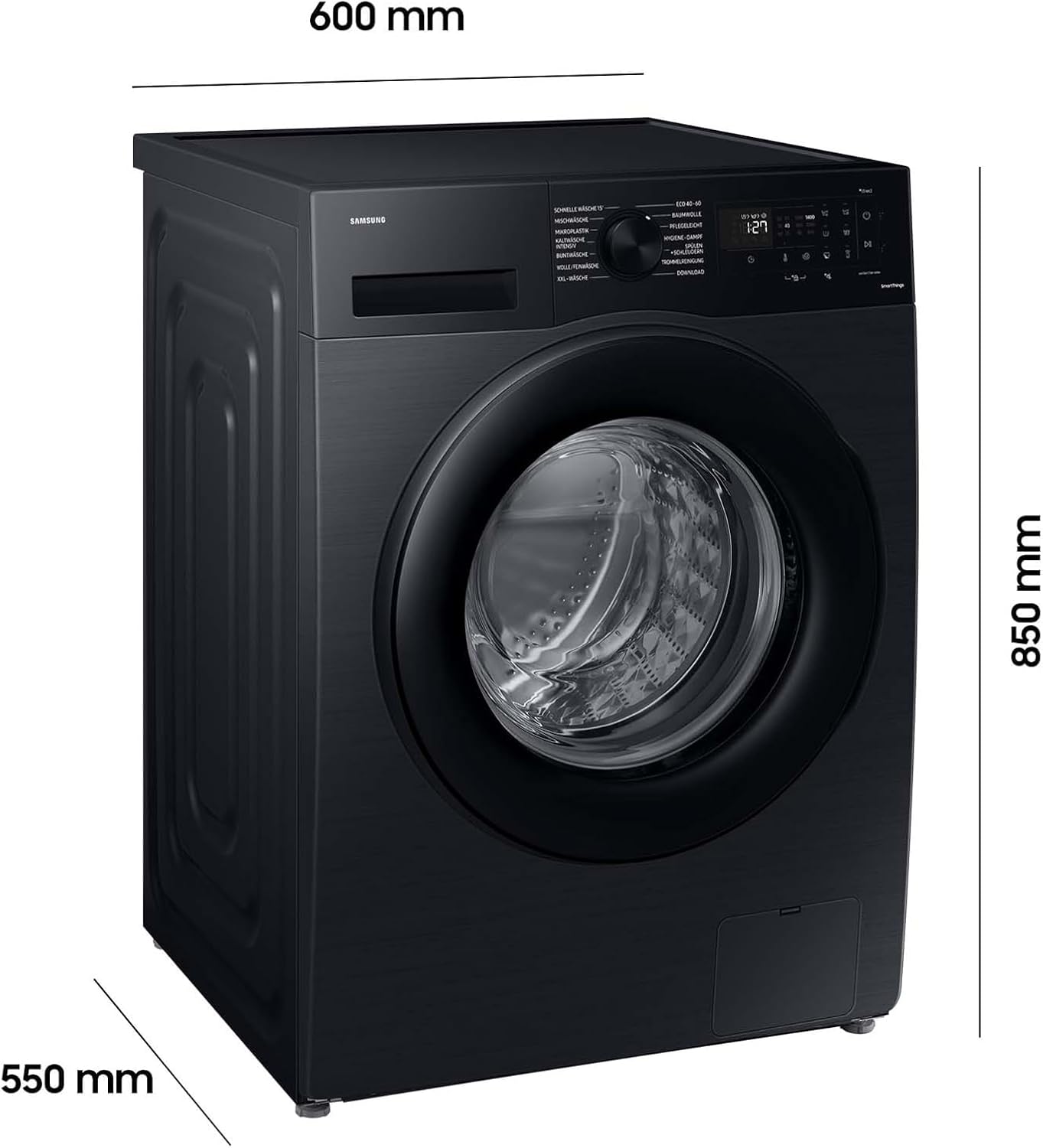 Samsung Waschmaschine 9kg mit Mikroplastik-Filter & Ecobubble - A — Ansicht 3