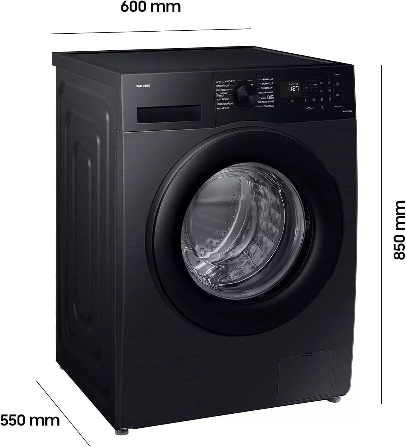 Samsung Waschmaschine 9kg mit Mikroplastik-Filter & Ecobubble - A — Ansicht 4