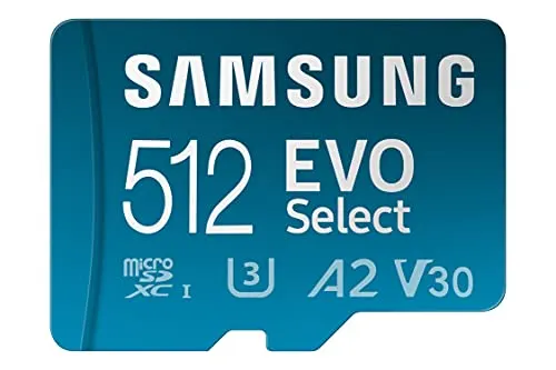 Samsung EVO Select (2024) microSD-Karte + SD-Adapter · 512 GB